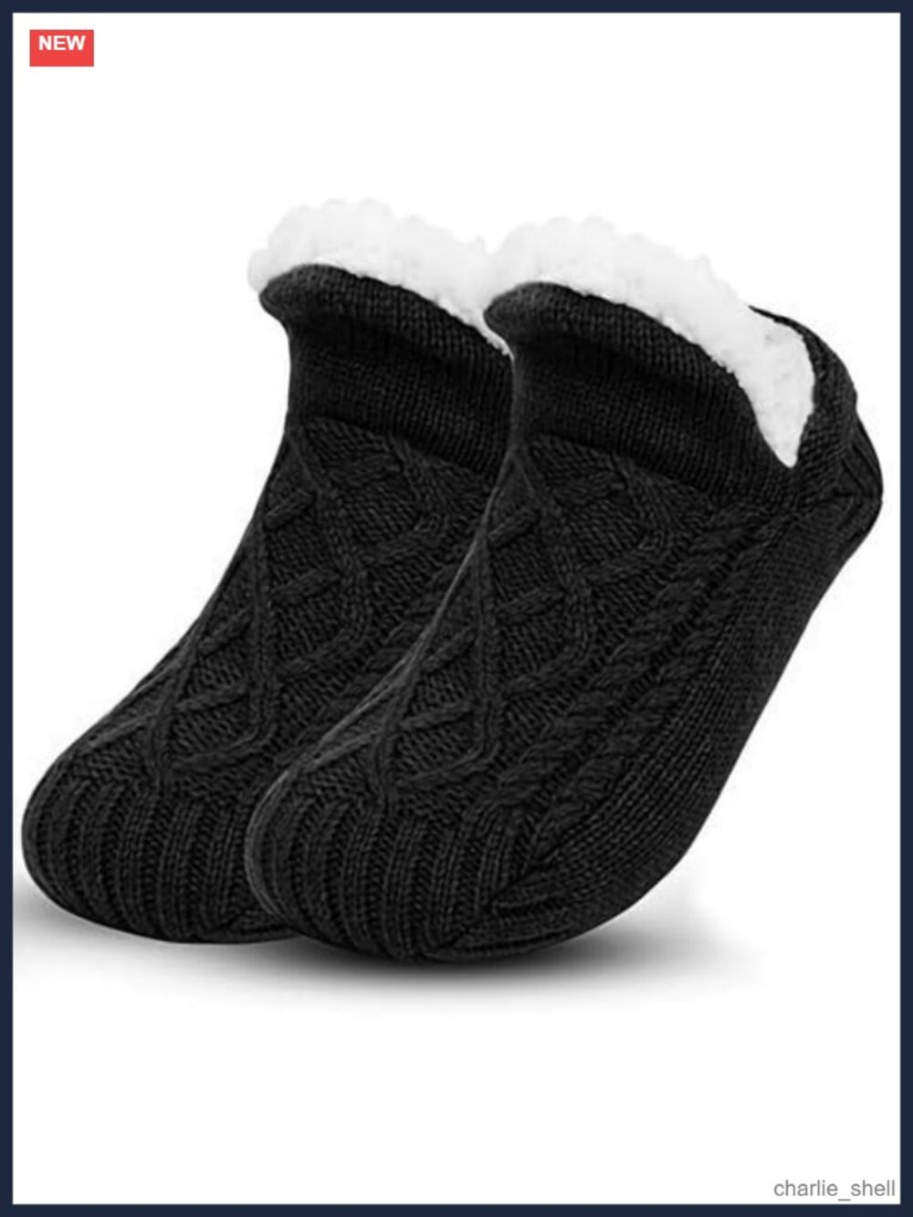 Unisex Fluffy Fuzzy Warm Slipper Socks Fleece Lined Non-Slip Indoor